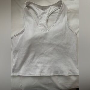 Alo white tank with bra padding - SIZE L